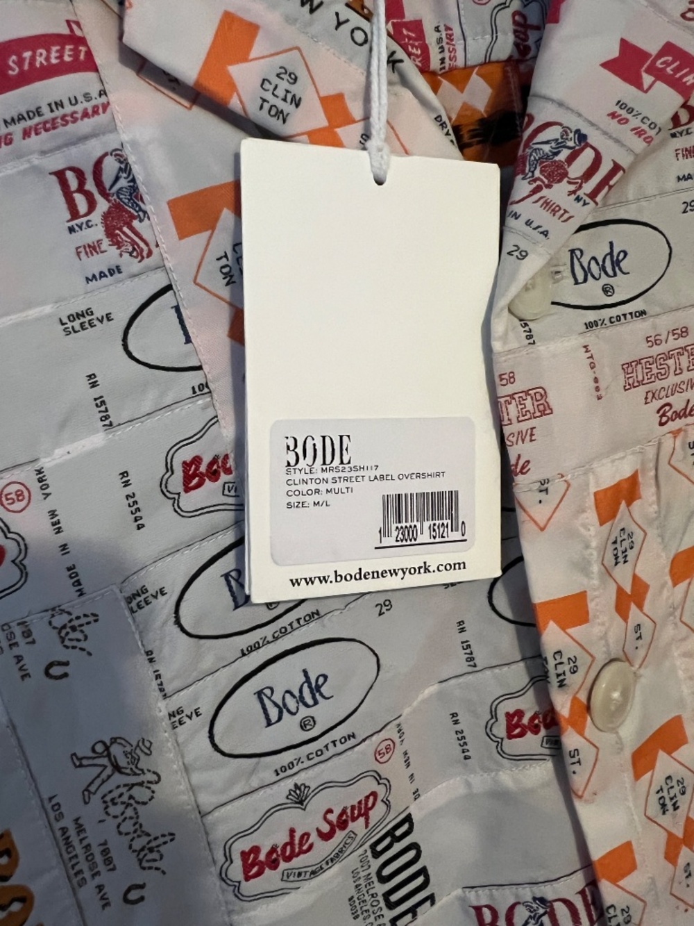 Bode - Clinton Street Label Overshirt - Picture 4 of 7